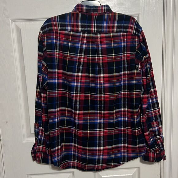 🔥🔥 POLO RALPH LAUREN Plaid Cotton Flannel Button Shirt - PERFECT - Sz L - Picture 5 of 6